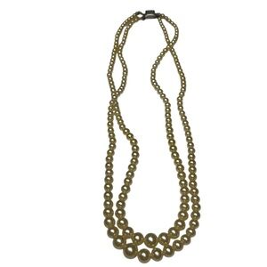 Vintage Double Strand Pearl Sterling Necklace